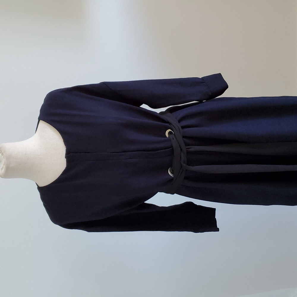 Zara Navy Long Sleeve Dress - Picture 3 of 9